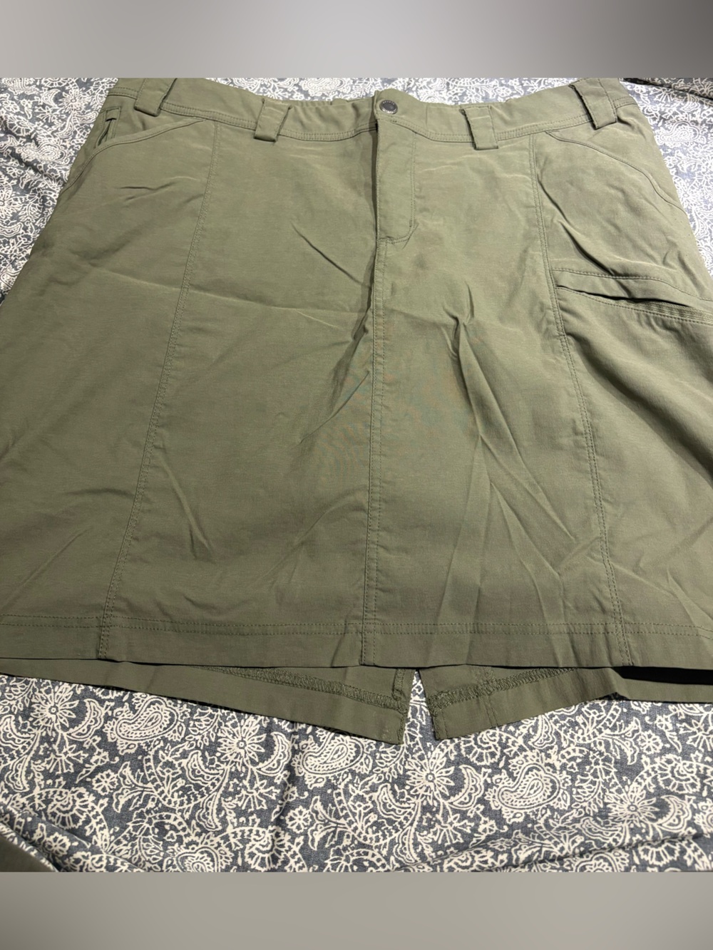 Duluth olive green dry in the fly skort skirt 18